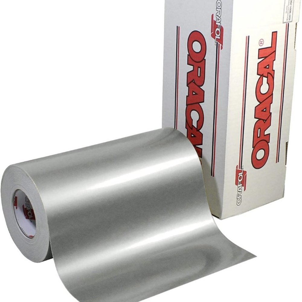 COPY - 12" x 5 Feet SILVER METALLIC Oracal 651 Cricut Hobby Craft Decal Vinyl S…